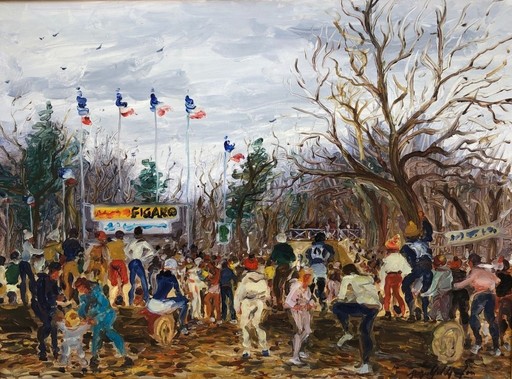 Georges YOLDJOGLOU - Gemälde - Le cross du Figaro