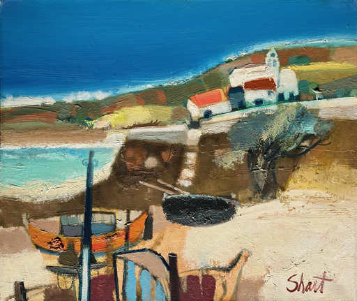 Serge SHART - Painting - Les barques