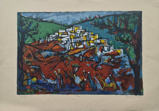 Marcel JANCO - Grabado - Ein Hod (The Artists Village)