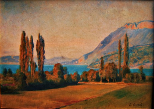 Louis Camille GIANOLI - Gemälde - Paysage des environs du lac d' Annecy