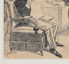Edward CUCUEL - Drawing-Watercolor - Pensionsleben im Salon Abends