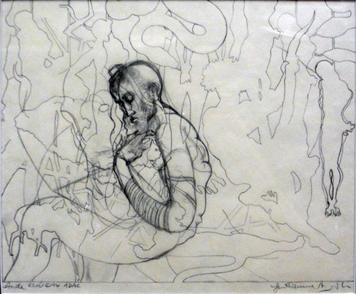 Guillaume A. AZOULAY - Dibujo Acuarela - Etude Esau 94 Adac