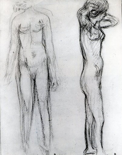 Pierre BONNARD - Drawing-Watercolor - Deux études de nus