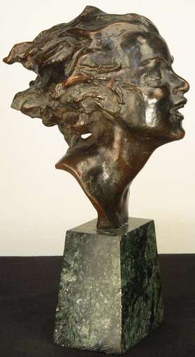 Joseph C. MOTTO - Sculpture-Volume - Head of a young woman