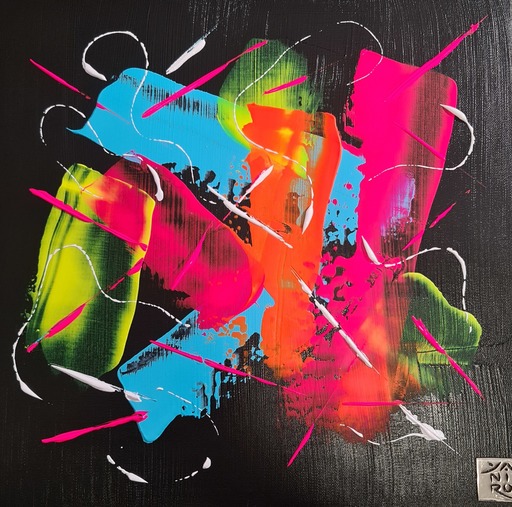 Yannick ROBERT - Peinture - Fluorescent Stickers