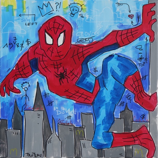 Frédéric TRUTEAU - Peinture - Childhood Memories (Spiderman)