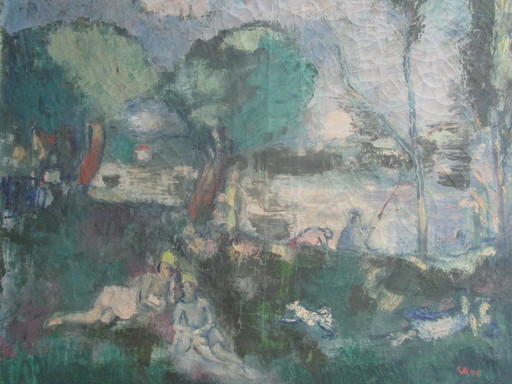 Louis CANE - Gemälde - Déjeuner sur l'herbe