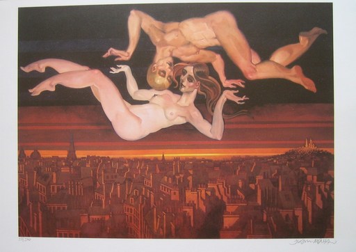 Juárez MACHADO - 版画 - Couple dénudé à Paris