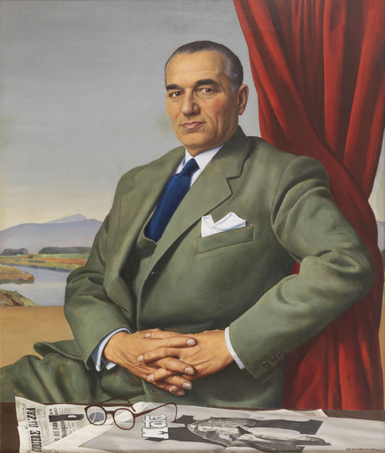 Ugo CELADA DA VIRGILIO - Painting - Ritratto del cavaliere Angelo Motta 1890- 1957