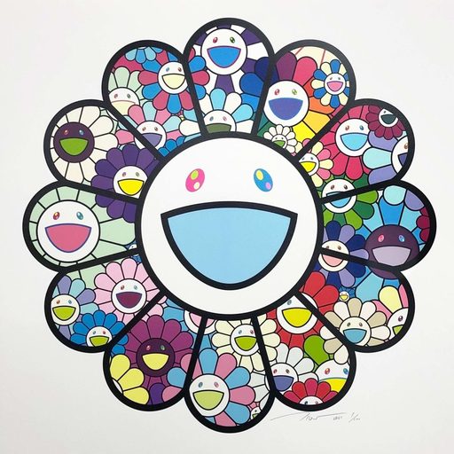 Takashi MURAKAMI - Druckgrafik-Multiple - Flower in Pastel Colors