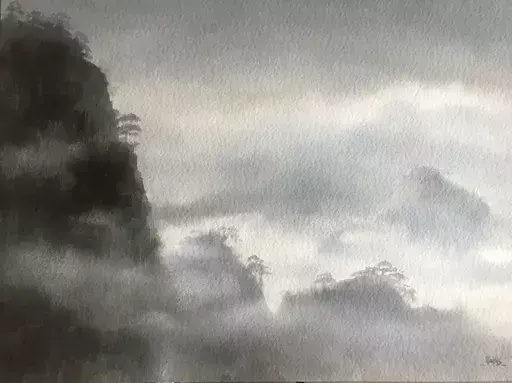 Maylis BOURDET - Dibujo Acuarela - Montagnes de Huan Shan