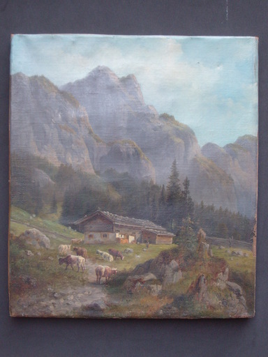 August SEIDEL - 绘画 - Alpine Scene