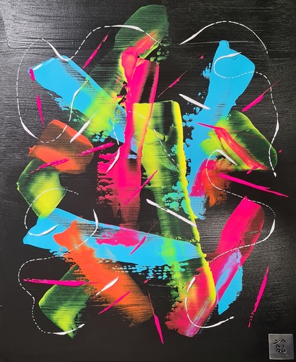 Yannick ROBERT - Peinture - Big Fluorescent Stickers