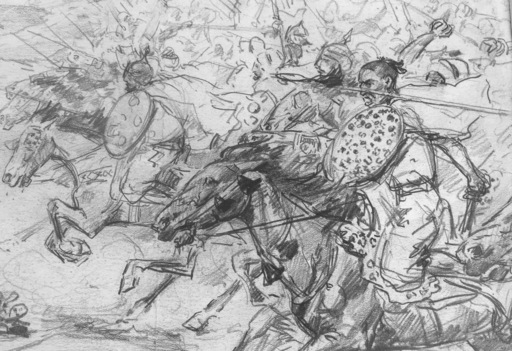 Pablo TILLAC - Drawing-Watercolor - L'invasion des Barbares