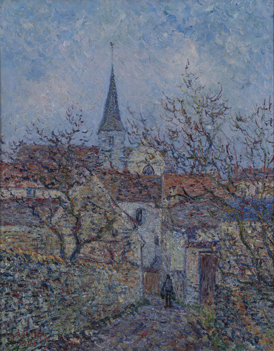 Gustave LOISEAU - Peinture - L'église de Bennecourt