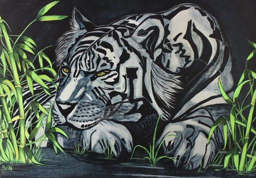 BATLI - Painting - WHITE TIGER	