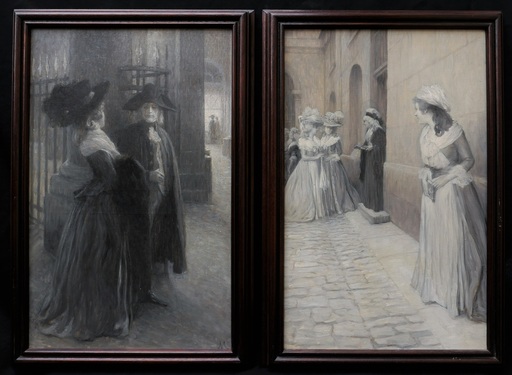 Felician VON MYRBACH-RHEINFELD - 绘画 - Napoléon et les femmes Joséphine de Beauharnais à Penthemont