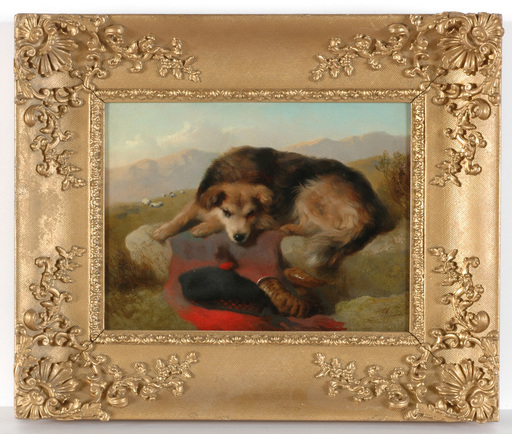 George William HORLOR - Gemälde - "Waiting for the shepherd" oil, 1886