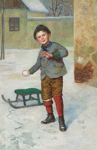Edmund ADLER - Gemälde - Lausbub