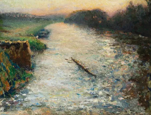 Emilio BOGGIO - 绘画 - Les canotiers sur l'Oise