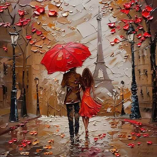 Bernard SABRI - Fotografie - Couple amoureux se promenant dans Paris