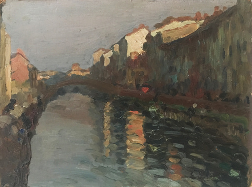 Erma ZAGO - Painting - Riflessi sul canale