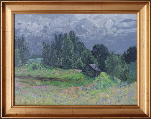 Simon L. KOZHIN - Painting - Thunderstorm in Lopatino