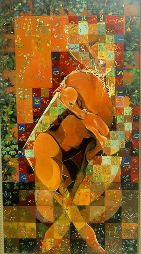 Cécile MARCHAND - Gemälde - La dame à la licorne