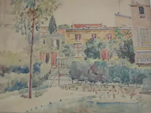 Pierre THEVENET - Zeichnung Aquarell - Val Fleury Meudon