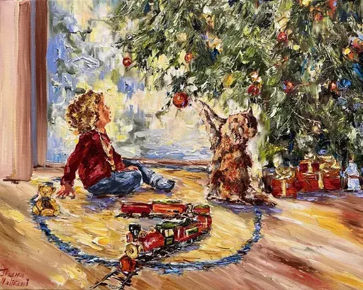 Diana MALIVANI - Painting - Merry Christmas !