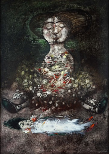 Pedro Pablo OLIVA - Gemälde - Estudio para una maternidad