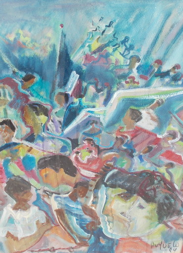 Lucien PUYUELO - Gemälde - Fete nationale