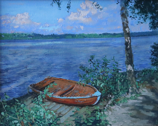 Simon L. KOZHIN - Painting - The boat. Ploys.