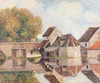 Georges MANZANA-PISSARRO - Gemälde - Petit Lavoir du Pont Pierre, Morêt-sur-Loing