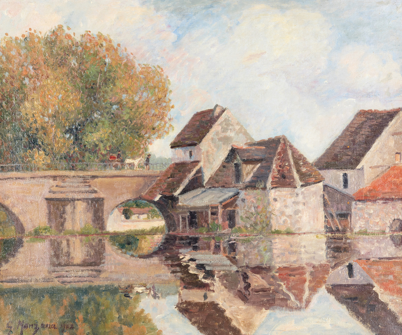 Georges MANZANA-PISSARRO - Gemälde - Petit Lavoir du Pont Pierre, Morêt-sur-Loing