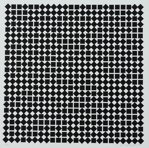 Vera MOLNÁR - Druckgrafik-Multiple - carrés en deux positions 3