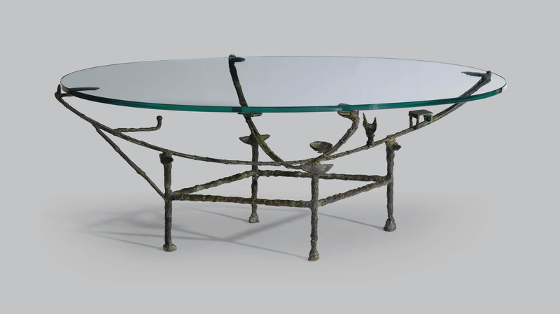 Diego GIACOMETTI - Skulptur Volumen - La table carcasse à la chouette