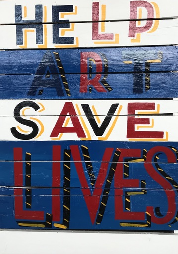 Bob & Roberta SMITH - Peinture - Help Art Save Lives