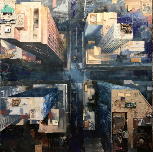 Josep MARTI BOFARULL - Painting - structures and matter in Manhattan
