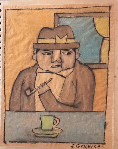 José GURVICH - 绘画 - Man portrait