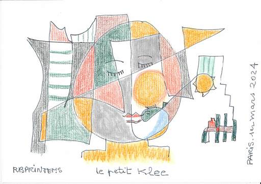 Reine BUD-PRINTEMS - Zeichnung Aquarell - le petit KLEE