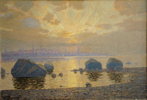 Wilhelm C. PURVITIS - Peinture - Panorama of Revel