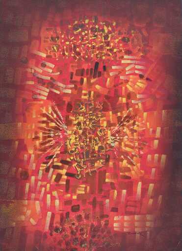 Jacques LACOMBLEZ - Drawing-Watercolor - Composition abstraite
