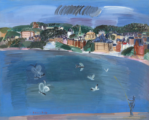 Raoul DUFY - Pintura - Le pêcheur sur la jetée