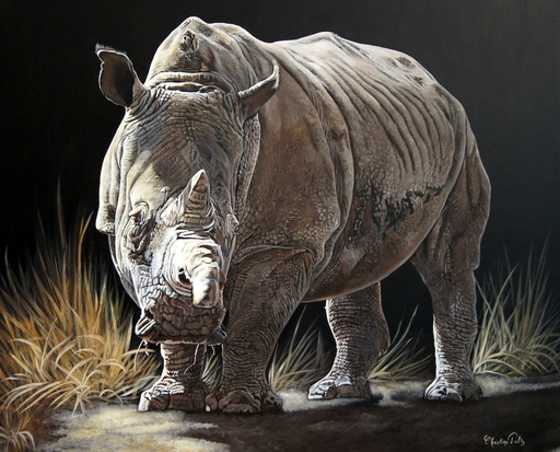 Christine PULTZ - Pittura - Rhinoceros