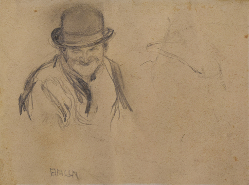 Giacomo BALLA - Drawing-Watercolor - Figura di uomo