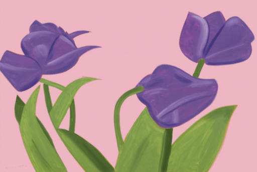 亚历克斯·卡茨 - 版画 - Purple Tulips I