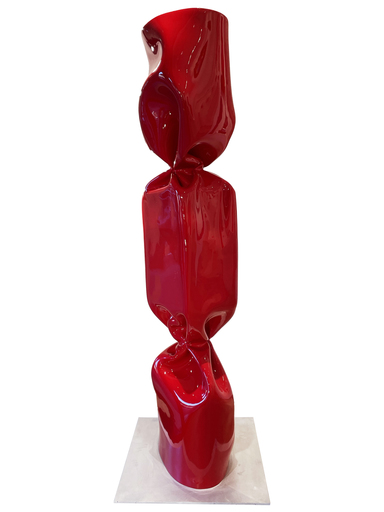 Laurence JENKELL - Skulptur Volumen - Wrapping bonbon rouge