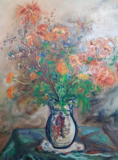 Isaac ANTCHER - Pittura - Bouquet