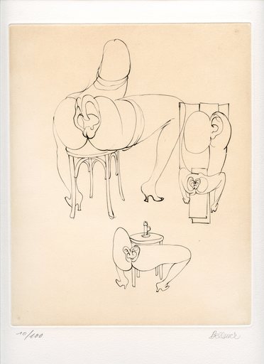 ハンス・ベルメール - 版画 - GRAVURE 1973 SIGNÉE CRAYON NUM/100 HANDSIGNED ETCHING